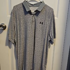 Under Armour Heathered Gray Polo Shirt